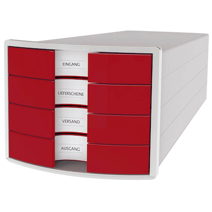 Artikelbild 3 für HAN Schubladenbox Impuls rot 1012-17D, DIN A4 mit 4 Schubladen, 1 St., Artikelnummer 629766