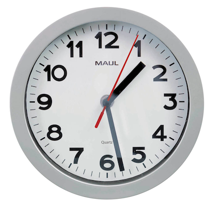 Artikelbild für MAUL Wanduhr MAULstep weiß silber Kunststoff, Ø 20,0 cm, Artikelnummer 301917