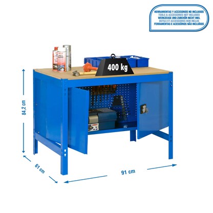 Artikelbild 2 für Simonrack Werkbank SIMONWORK BT0 blau 91,0 x 61,0 x 84,2 cm, Artikelnummer 359756