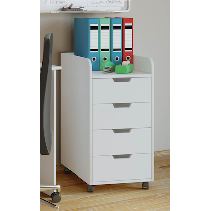 Artikelbild 4 für VCM my office Konal Maxi Rollcontainer weiß 4 Auszüge 40,0 x 50,0 x 74,0 cm, Artikelnummer 848733