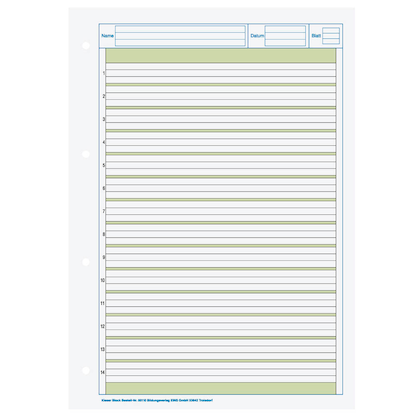 Artikelbild 3 für BRUNNEN Arbeitsblock Kieserblock gelocht DIN A4 liniert Lineatur 01, 1 Block, Artikelnummer 121689