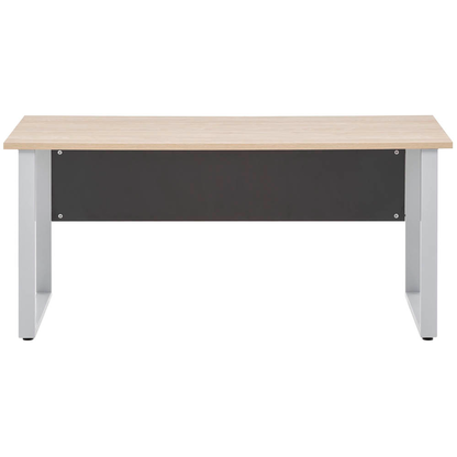 Artikelbild 5 für MÖBELPARTNER 1500 Schreibtisch anthrazit, eiche hell rechteckig, Kufen-Gestell silber 160,0 x 65,0 cm, Artikelnummer 651053