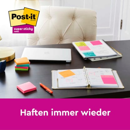 Artikelbild 10 für Post-it® Super Sticky Notes Soulful Collection Haftnotizen extrastark farbsortiert, 6 Blöcke, Artikelnummer 735599
