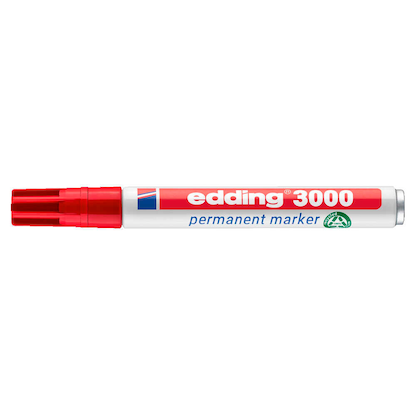 Artikelbild 10 für edding 3000 Permanentmarker farbsortiert 1,5 - 3,0 mm, 4 St., Artikelnummer 580410