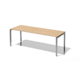 Artikelbild 1 für BISLEY Cito höhenverstellbarer Schreibtisch ahorn, silber rechteckig, 4-Fuß-Gestell silber 220,0 x 80,0 cm, Artikelnummer 257232