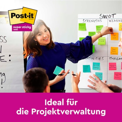 Artikelbild 11 für Post-it® Super Sticky Notes Soulful Collection Haftnotizen extrastark farbsortiert, 6 Blöcke, Artikelnummer 735599