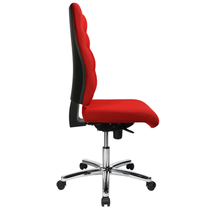 Artikelbild 6 für office discount Bürostuhl Unni Med Deluxe Stoff rot, Gestell chrom, Artikelnummer 367983