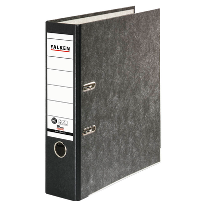 Artikelbild für FALKEN Recycling Ordner schwarz marmoriert Karton 8,0 cm DIN A4, 1 St., Artikelnummer 872248