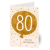 Artikelbild 1 für LUMA Geburtstagskarte 80. Ballon LU2637 DIN B6, 1 St., Artikelnummer 263457