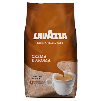 Artikelbild für LAVAZZA CREMA E AROMA Kaffeebohnen, Arabica- und Robustabohnen kräftig, 1000 g, Artikelnummer 610022