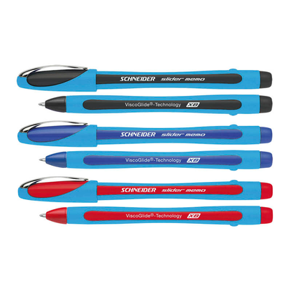 Artikelbild 3 für Schneider Kugelschreiber Slider Memo farbsortiert, Schreibfarbe: farbsortiert, 3 St., Artikelnummer 389841