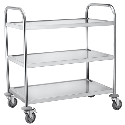 Artikelbild für Servierwagen silber 84,5 x 52,5 x 94,0 cm, Artikelnummer 580492