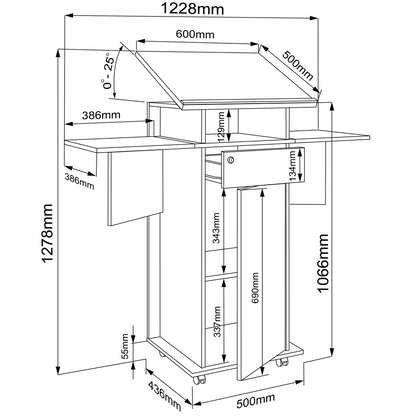 Artikelbild 2 für VCM my office Stehpult weiß, Artikelnummer 364689