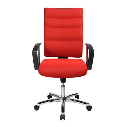 Artikelbild 13 für office discount Bürostuhl Unni Med Deluxe Stoff rot, Gestell chrom, Artikelnummer 367983