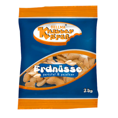 Artikelbild 3 für HELLMA Knabberspaß Erdnüsse 100x 25,0 g, Artikelnummer 257941