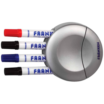 Artikelbild 2 für FRANKEN Stiftehalter silber Kunststoff 4 Fächer 12,0 x 12,0 x 3,0 cm, Artikelnummer 783587