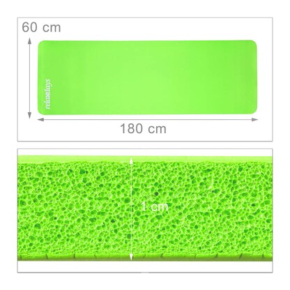 Artikelbild 3 für relaxdays Yogamatte grün 60,0 x 180,0 x 1,0 cm, Artikelnummer 442453
