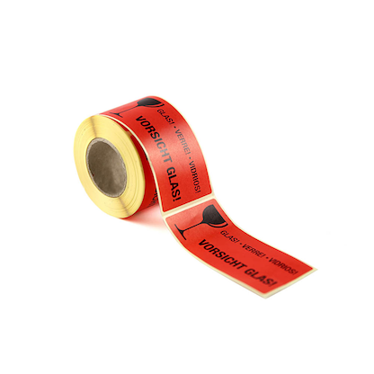 Artikelbild 4 für EICHNER Warnetiketten rot »Vorsicht Glas!« 100,0 x 50,0 mm, 250 Etiketten , Artikelnummer 486544