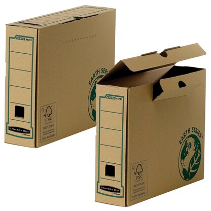 Artikelbild für Bankers Box Archivboxen Earth Series 80mm A4 braun 8,0 x 31,9 x 25,4 cm, 20 St., Artikelnummer 351820