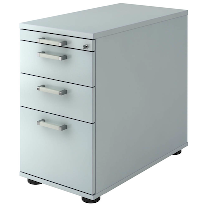 Artikelbild für HAMMERBACHER Solid Standcontainer lichtgrau 4 Auszüge Stahl-Bügelgriff chrom, gebürstet 42,8 x 80,0 x 72,0 - 76,0 cm, Artikelnummer 593537