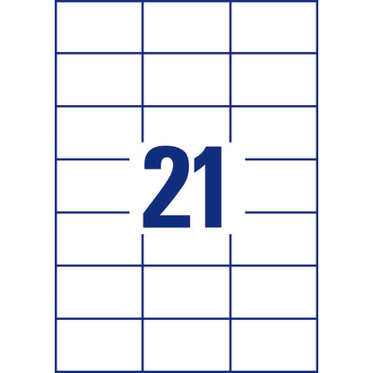 Artikelbild 2 für office discount Etiketten weiß 70,0 x 42,3 mm, 100 Blatt, Artikelnummer 711572