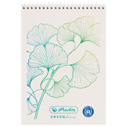 Artikelbild für herlitz Notizblock Greenline Gingko DIN A7 kariert, 1 St., Artikelnummer 649568