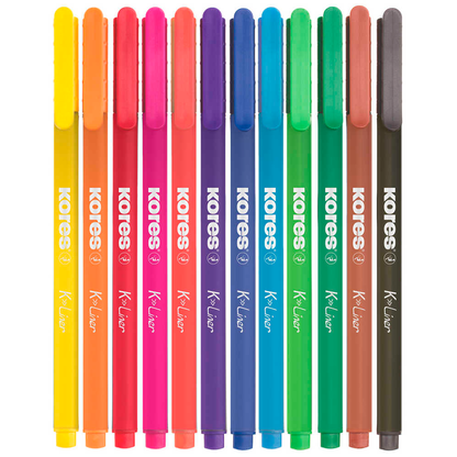 Artikelbild 2 für Kores® K- Fineliner farbsortiert 0,4 mm, 12 St., Artikelnummer 766564