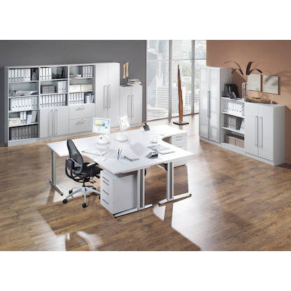 Artikelbild 4 für HAMMERBACHER Aktenschrank Sira, V7100/5/5/RE lichtgrau 4 Fachböden 80,0 x 42,0 x 200,4 cm, Artikelnummer 198945