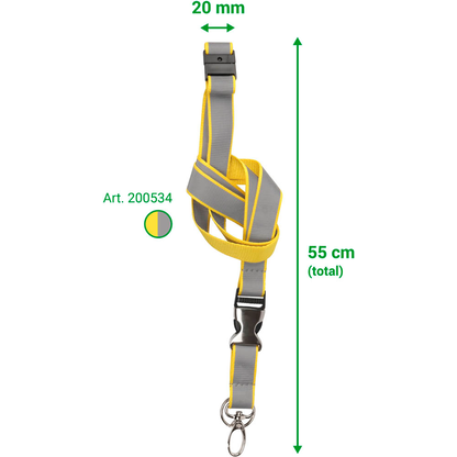 Artikelbild 2 für tarifold Lanyards 200534, Textilband, gelb, 10 St., Artikelnummer 215101