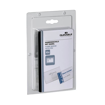 Artikelbild 2 für DURABLE Namensschilder mit Nadel 9,0 x 5,4 cm, 10 St., Artikelnummer 490474