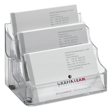 Artikelbild für SIGEL Visitenkartenhalter glasklar, für pro Fach bis zu 70 Visitenkarten, Artikelnummer 248005