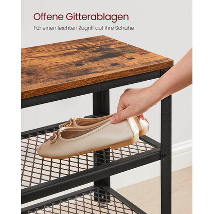 Artikelbild 7 für VASAGLE Schuhbank LBS73X braun, schwarz Holz 73,0 cm, Artikelnummer 262929