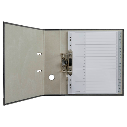 Artikelbild 2 für LEITZ Ordnerregister 1260 DIN A4 Vollformat, Überbreite A-Z grau 20-teilig, 1 Satz, Artikelnummer 184630