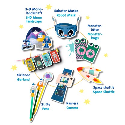 Artikelbild 3 für Pelikan zum Basteln Weltraum Malbuch, 1 St., Artikelnummer 208399