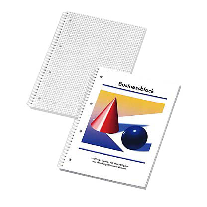 Artikelbild 2 für AKTION: Collegeblöcke Kugel und Kegel kariert DIN A4 Innenrand, 10 Blöcke + GRATIS Hanuta 10 St./220g, Artikelnummer 868051