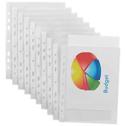 Artikelbild 2 für Lands Prospekthüllen DIN A5 transparent genarbt 0,08 mm, 100 St., Artikelnummer 202723