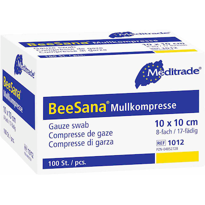 Artikelbild 2 für Meditrade® Mull-Kompressen BeeSana® 1012 weiß 10,0 x 10,0 cm, 100 St., Artikelnummer 242176