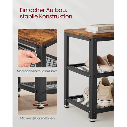 Artikelbild 8 für VASAGLE Schuhbank LBS73X braun, schwarz Holz 73,0 cm, Artikelnummer 262929