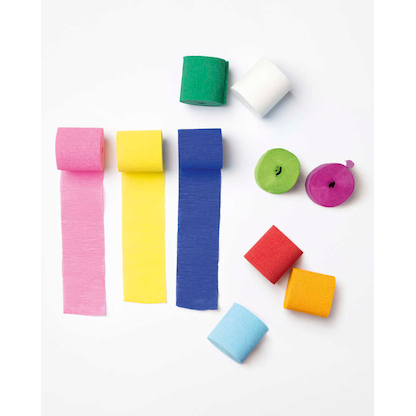 Artikelbild 2 für folia Krepppapier Dekobänder farbsortiert 32,0 g/qm 10 Rollen, Artikelnummer 776319