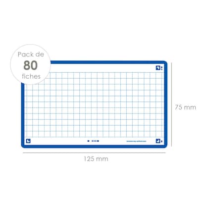 Artikelbild 9 für OXFORD Karteikarten FLASH 2.0 DIN A7 weiß, blau kariert, 80 St., Artikelnummer 371276