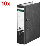 Artikelbild 1 für AKTION: LEITZ 1080 Ordner schwarz marmoriert Karton 8,0 cm DIN A4, 10 St., Artikelnummer 634248
