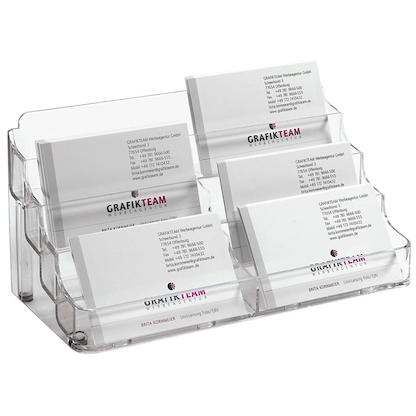 Artikelbild für SIGEL Visitenkartenhalter glasklar, für pro Fach bis zu 70 Visitenkarten, Artikelnummer 569988