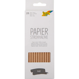 Artikelbild 1 für 25 folia Strohhalme KRAFT braun, Artikelnummer 601163