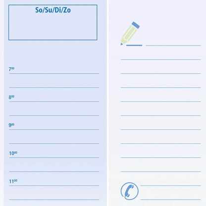 Artikelbild 5 für SIGEL Schreibtischunterlage Time blau/grün Papier 59,5 x 41,0 cm, 30 Blatt, Artikelnummer 585723