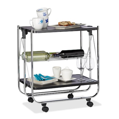 Artikelbild für relaxdays Servierwagen schwarz 68,0 x 40,5 x 68,5 cm, Artikelnummer 556403