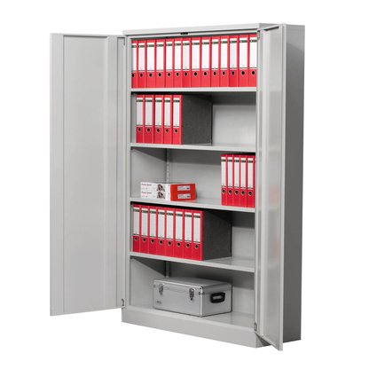 Artikelbild 7 für Gürkan Stahlschrank 100157 lichtgrau 4 Fachböden 120,0 x 42,0 x 195,0 cm, aufgebaut, 1 St., Artikelnummer 607424