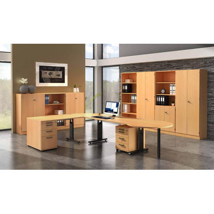 Artikelbild 4 für HAMMERBACHER Verbindungsplatte VLE91 buche, dreieckig abgerundet 80,0 x 80,0 x 2,5 cm, Artikelnummer 656400