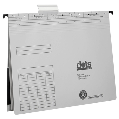 Artikelbild für AKTION: dots Personalhefter Karton lichtgrau DIN A4 4x kaufmännische Heftung, 10 St., Artikelnummer 389585