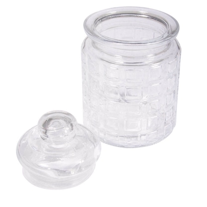 Artikelbild 2 für Rayher Vorratsglas transparent mit Glasdeckel Karos, 1 St., Artikelnummer 975235