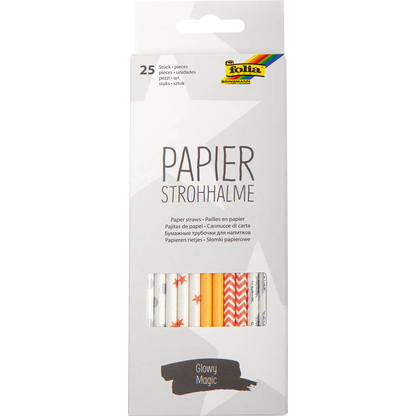 Artikelbild für 25 folia Strohhalme GLOWY MAGIC farbsortiert, Artikelnummer 601581